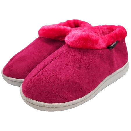 

NORTY Toddler Female Girls Memory Foam Slippers Fuchsia - Runs 1 Size Small