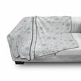 thumbnail image 3 of Winter Soft Flannel Fleece Throw Blanket, Cold December Design Simple Seasonal Snowy Weather Ice Frost Gentle Winter, Cozy Plush for Indoor and Outdoor Use, 60" x 80", Blue White, by Ambesonne, 3 of 6