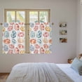 thumbnail image 3 of Easter Eggs Kitchen Curtains 45 Inch Length, Watercolor Spring Flowers Leaves Patterned Tiers Curtains for Bathroom Bedroom Cafe, Light Filtering Small Window Treatment Drapes 2 Panels 42"Wx45"L, 3 of 8
