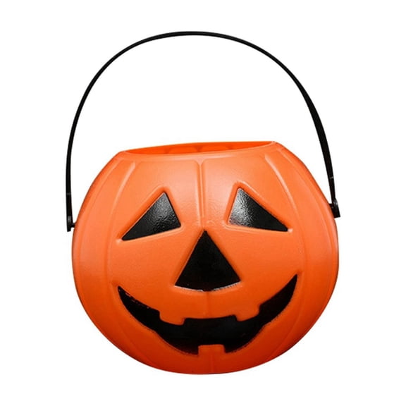 Large Pumpkin Bucket - Halloween Pumpkin Trick or Treat Buckets for Kids, Portable Large Capacity Jack O Lantern Pumpkins Candy Holder for Halloween Home Decor