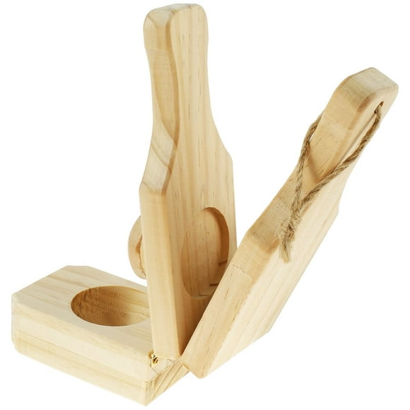 Wooden Tostonera Plantain Press with Handle  Plantain Press Smasher 6.3×2.36×2.36inches