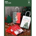 thumbnail image 4 of Bolsa de regalo de Navidad, embalaje de galletas de manzana de caramelo, bolsas de papel creativas de Feliz Navidad, bolsa de regalo de papel Kraft, 4 of 4