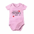 thumbnail image 2 of DPTALR Bambin Bébé Filles Garçons Manches Courtes Lettre Imprimée T-Shirt Combinaison Romper, 2 of 4