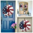 thumbnail image 4 of Garland Patriotic Independence Day Wreath Memorial Day Wreaths For Front Door Festival Celebration Farmhouse Wreaths All Season Welcome Sign Door Hangers,Red-2PCS, 4 of 9