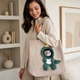 thumbnail image 4 of Pet Carrier Canvas Shoulder Tote Bag for Small Dogs & Cat 3D Plush Character Head-Out Shoulder Handbag Portable Puppy Carry Purse for Walking Shopping Travel Outdoor Trips(White), 4 of 6