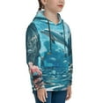 thumbnail image 3 of Sigee Underwater Dolphin Scene for Boys and Girls Youth Hoodie Kids Clothes Boys' Fashion Sweatshirts-Large, 3 of 6