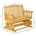 thumbnail image 4 of 2 Backyard Glider With Comfortable And Stable Base Garden Porch Seat Classic Look, 4 of 4