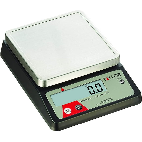 Taylor Stainless Steel Digital Portion Control Scale, 2 lb. x 0.1 oz. / 2 kg x 1 g | 1 Each