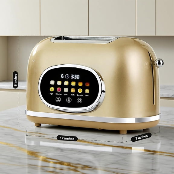 2 Slice Toaster Smart Touch Screen - Gold