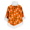 thumbnail image 6 of Yeahitch Womens Shawls Christmas Tree Print Comfy Cozy Plush Fleece Fall Winter Warm Womens Tops Cozy Fluffy Fleece Shawl Cape, 6 of 6