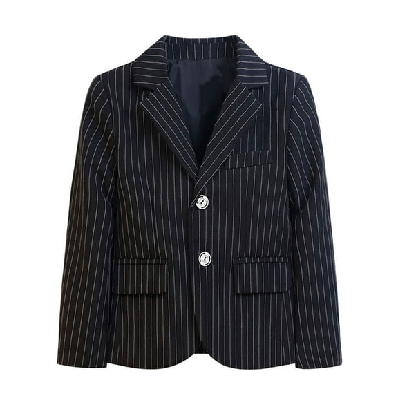 Delliss Girls Boys Blazer Jacket Solid Color Lapel Suit Open Front Long Sleeve Blazers for Kids 2-15 Years