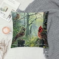 thumbnail image 4 of Animal Throw Pillow Covers Cardinal Sparrow Robin Bird with Mistletoe Holly Plant Pine Cone Decorative Home Sofa Pillow Cases Cushion Cover, 4 of 5