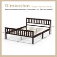 thumbnail image 3 of Gymax Wood Bed Frame Wood Slats Support Platform W/ Headboard &Footboard Queen Size, 3 of 8