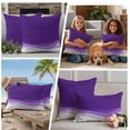 thumbnail image 4 of Purple Waves Outdoor Pillow Covers 24x24 Set of 2,Waterproof Patio Throw Pillowcase Protectors,Ombre Abstract Art Gradient Modern Square Decorative Pillow Shams Cushion Covers for Seat Bed Couch Sofa, 4 of 8