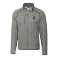 thumbnail image 2 of Men's Cutter & Buck Heather Gray Utah State Aggies Mainsail Sweater-Knit Full-Zip Jacket, 2 of 3
