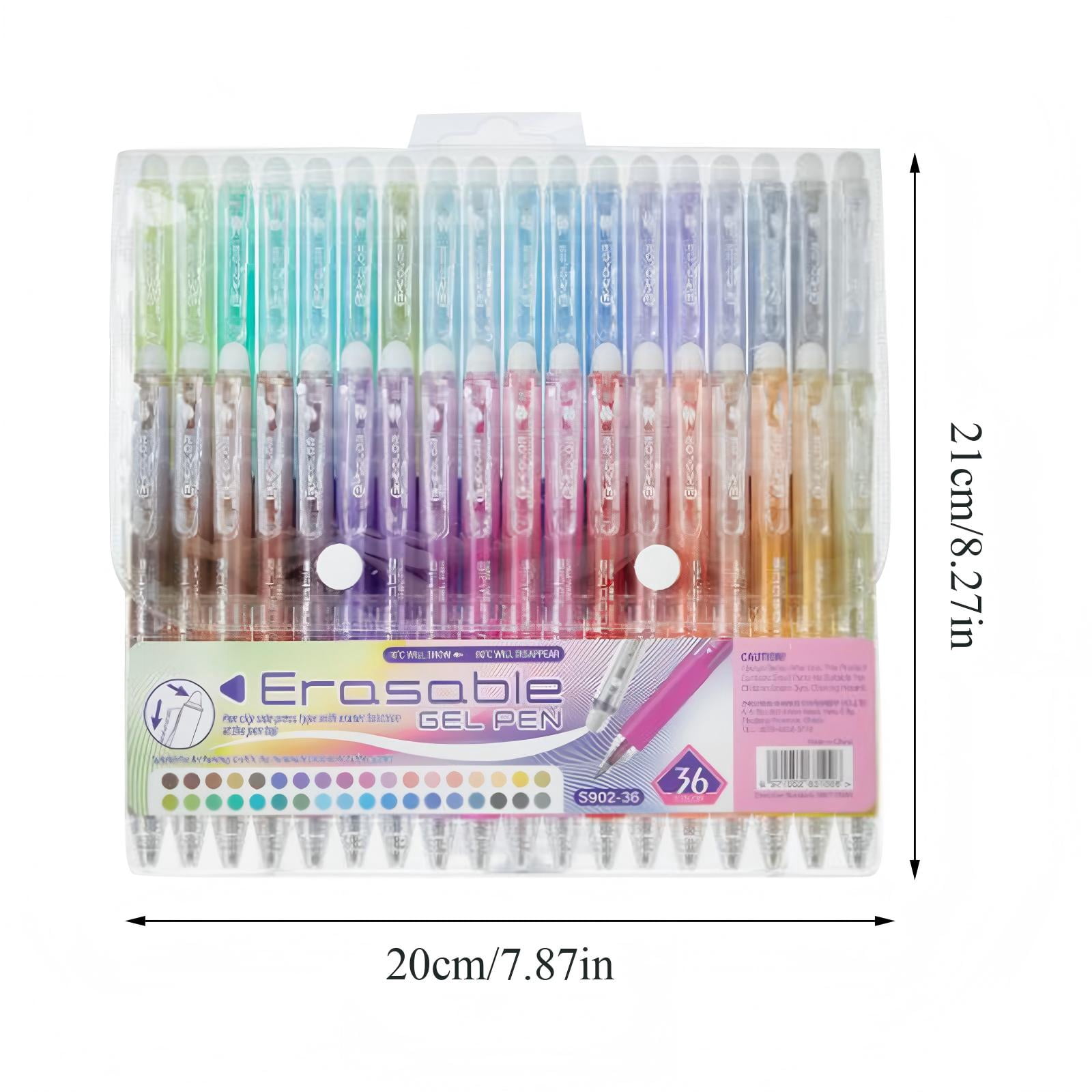Erasable Gel Pen Quick Drying Retractable Colored 36 Pack For All Agess