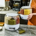 thumbnail image 7 of Grain and Rice Dispenser, Rotating 360° Kitchen Dry Food Storage Container with 6 Compartments, 7 of 7