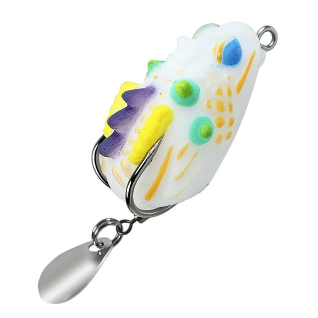 Mini Fishing Lure Soft Frog Spinner Bait Metal Sequin Double Bait Topwater Swimbait Micro Frog