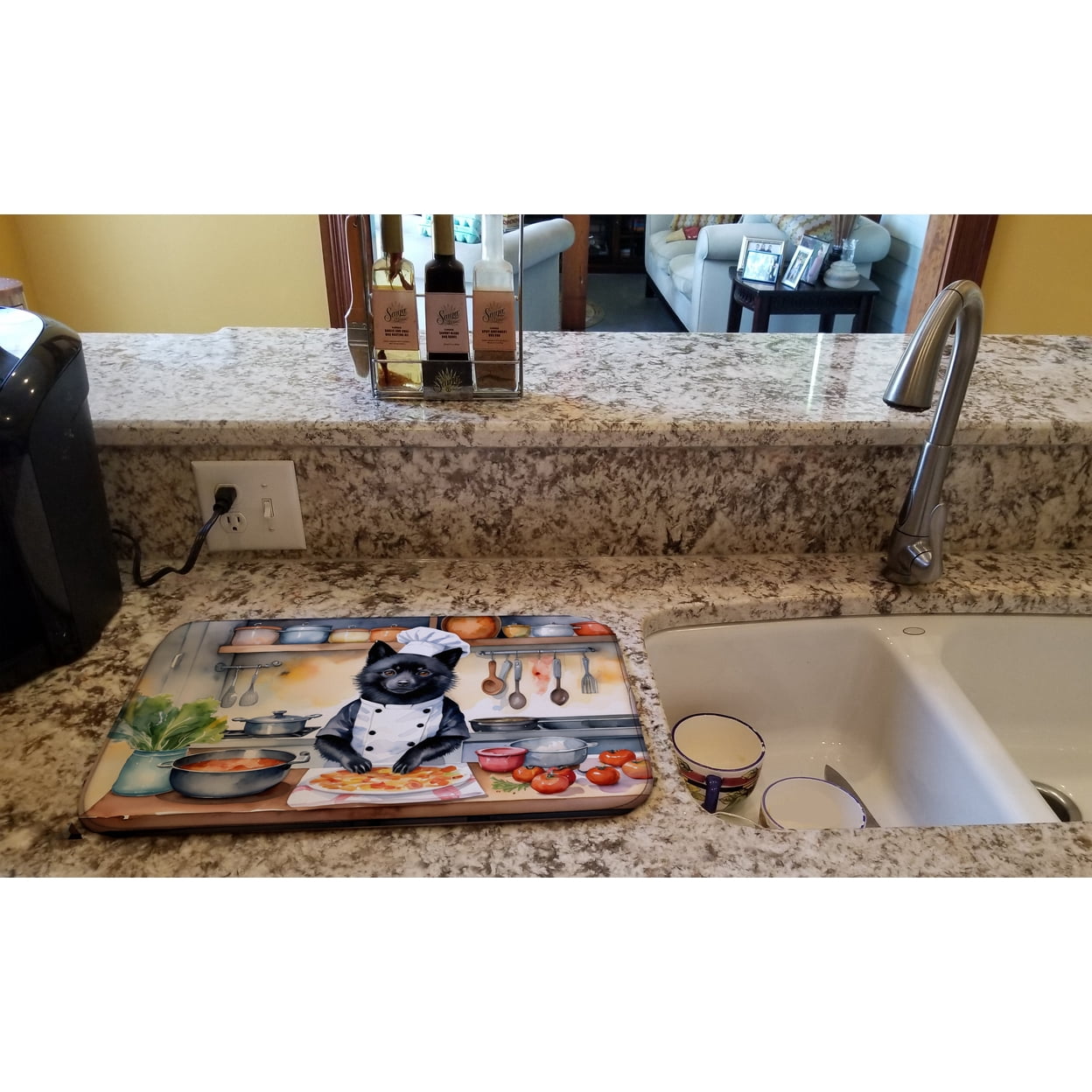 Yorkie Yorkshire Terrier The Chef Dish Drying Mat