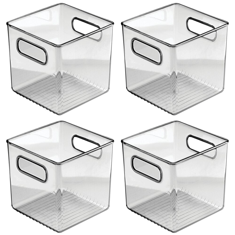 Smoke Gray Details about   mDesign Slim Plastic Stackable Food Storage Container Bin 4 Pack 
