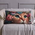 thumbnail image 4 of Kdxio Flower Crown Cat Pattern Pillowcase with Envelope Closure,20" x 36" Pillow Cases,Gifts for Men or Women-No pillow, 4 of 5