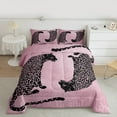 thumbnail image 2 of Manfei Wild Cheetah Bedding Comforter Set,Jungle Animal Twin Comforter Sets,Pink Brown Bedding Set For Kids,Super Cozy Room Decor Reversible,2-Piece, 2 of 8