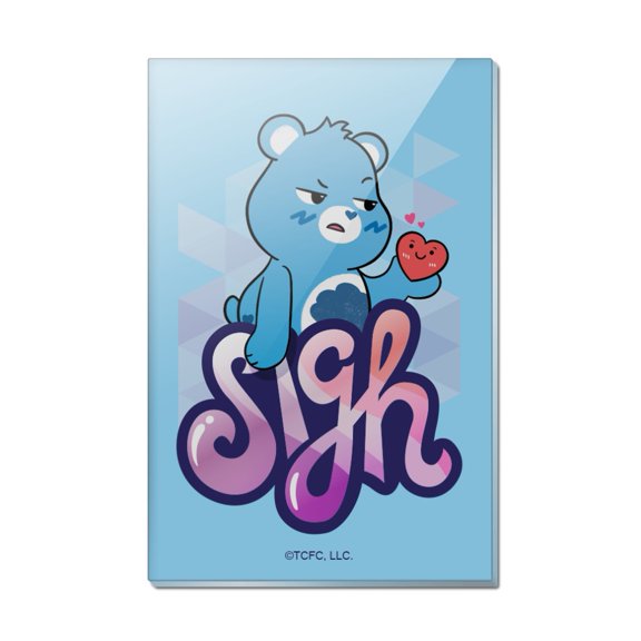 Care Bears: Unlock the Magic Grumy Bear Sigh Rectangle Acrylic Fridge Refrigerator Magnet