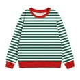 thumbnail image 4 of Mifsaly Red and White Striped Shirt Kids Long Sleeve Girls Sweatshirts Dressy Casual Loose Spring Summer Tops Tween Daily Going Out Workout Blouse, 4 of 8