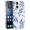 Blue Floral, variant on Compatible with iPhone 16 Plus Case 6.7",Luxury Sparkle Translucent Clear Opal Pearly Thinfoil Design Shiny Butterfly Floral Soft Silicone Cover for Women Girls Slim Protective Phone Case
