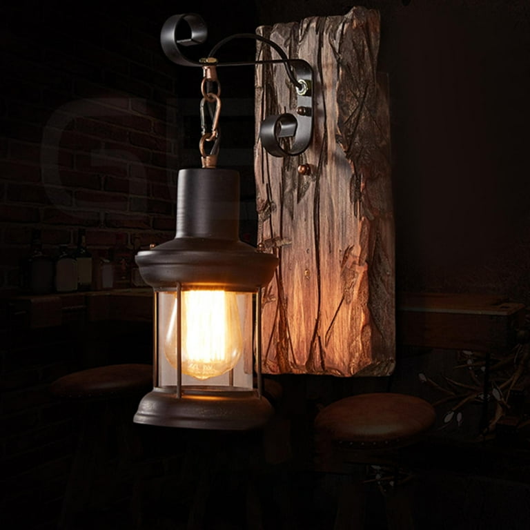 Vintage Lantern Style Wall Mount Lamp