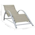thumbnail image 4 of vidaXL Chaises Longues 2 Pcs avec Table Aluminium Crème, 4 of 5