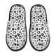 thumbnail image 1 of Fotbe Black Footprints Pantuflas Peludas para Mujer con Estampado, Zapatillas de Peluche, Zapatos de Invierno para Casa, Uso Interior y Exterior-Medium, 1 of 8