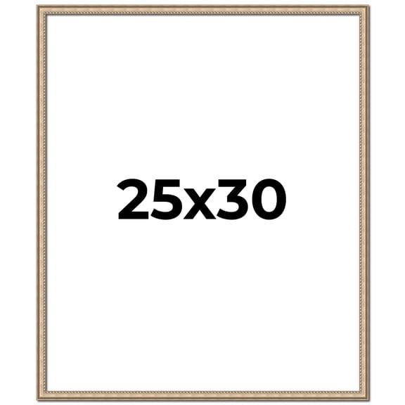25x30 Frame Silver Real Wood Picture Frame Width 0.75 Inches | Interior Frame Depth 0.5 Inches |