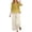 40# Yellow, variant on Linen Sets for Women 2 Piece Summer 2026 3/4 Sleeve Embroidered Boho Tops Wide Leg Pants Beach Vacation Outfits Lounge Wear,Dark Blue XL