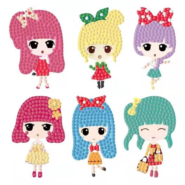 Kits de pegatinas de pintura de diamantes de Disney para niños, Stitch de princesa de dibujos animados, pegatina de mosaico de Arte de diamantes por números, juguetes artesanales, regalos