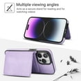 thumbnail image 2 of Allytechgroup Detachable Cards Holder Case for iPhone XS Max, RFID Blocking 2 In 1 Wallet PU Leather Case with Stand Compatible with Magsafe Shockproof Cover for iPhone XS Max, Purple, 2 of 7