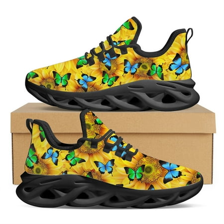 

Doginthehole Classic Sunflower Print Vulcanized Shoes Comfort Sneakers Lightweight Lace Up Teen Flats Zapatos Mujer