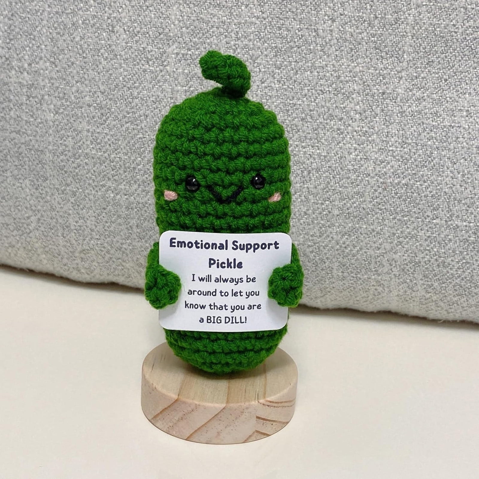Kehuo 2PCS Emotional Support Pickled Cucumber Gift, Knitted Emotional  Support Pickles, Cute Knitted Pickled Cucumber Knitting Doll, Gifts for  Kids & Love 