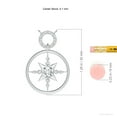 thumbnail image 3 of ANGARA Lab Grown Diamond Compass Pendant for Women in 14K White Gold (Size-5.1mm| Color-F-G| Clarity-VS) | April Birthstone, Birthday, Anniversary, Jewelry Gift for Women | Lab-Grown Diamond Necklace, 3 of 8