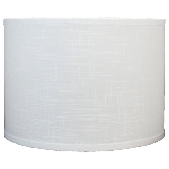 Classic Drum Linen Lamp Shade, 8" to 16" Bottom Size Off White 14"