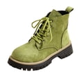 thumbnail image 5 of Womens Combat Boots Faux Suede Lace Up Chunky Platform Lightweight Non Slip Work Hiking Booties, 5 of 7