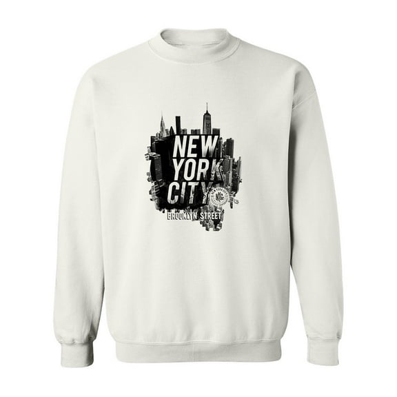 Nyc Brookyn Street Sweatshirt Men -Image by Shutterstock, Male Large