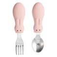 thumbnail image 3 of Stainless Silverware Forks and Spoons Plastic Handle Dishwasher Safe Flatware Set for Dining, 3 of 9