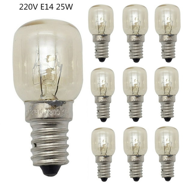Ronshin 220V E14 300 Degree High Temperature Resistant Microwave Oven Bulbs Cooker Lamp Salt Light Bulb, Silver
