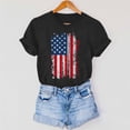 thumbnail image 6 of Vetsdori Women's 4th of July Shirts Short Sleeve Patriotic Pullover Red White and Blue Casual USA Years Anniversary Graphic,Summer Independence Day Shirts for Women Crew Neck, 6 of 7