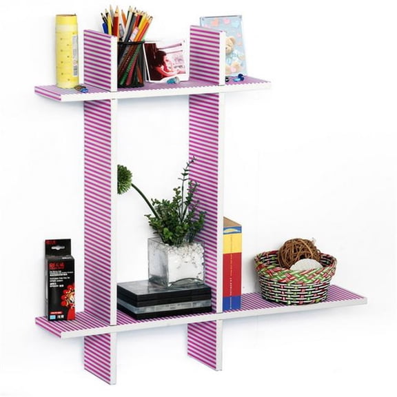 TRI-WS222-CRO-B Trista - Love Song-B Leather Cross Type Sheve / Book Shelve / Floating Shelve - 4 Piece