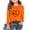 Orange, variant on Piuwrlz Kids Long Sleeve Shirts Girls T-Shirts New Printed Round Neck T Shirt Tops Beige Size 7-8 Years