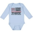 thumbnail image 3 of Inktastic Aplastic Anemia Awareness Red and White Ribbons and Flag Boys or Girls Long Sleeve Baby Bodysuit, 3 of 5