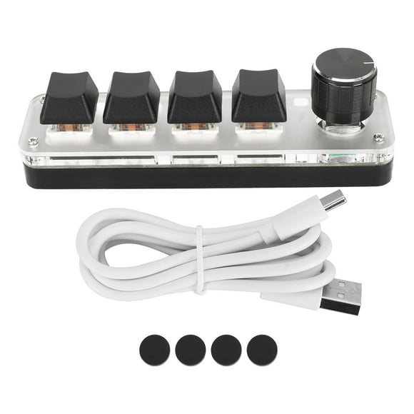 Mini Gaming Keyboard,Mini Keypad 4 Keys Mini Mechanical Keypad Key Keypad Time-Tested Durability