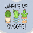 thumbnail image 4 of Inktastic What's Up Succas Funny Cacti Plants Boys or Girls Baby Bib, 4 of 4